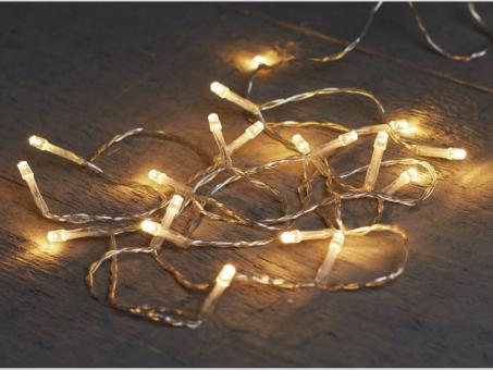 Lichterkette LED warmweiss 20Lichter batteriebetrieben indoor L200cm (+30cm)