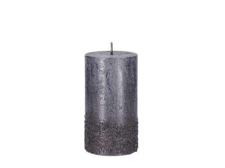 Rustic Kerze Calla H110 D60 schwarz "Safe" ca. 38Std Brenndauer D6 H11cm