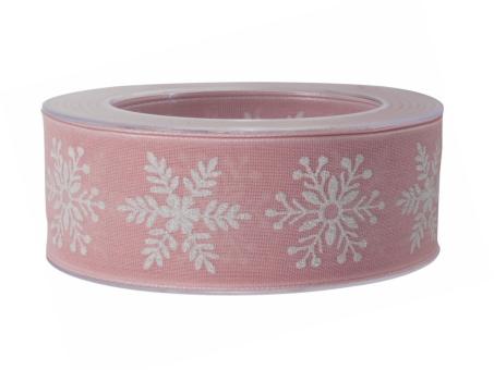 Band Eiskristall weiss Glitzer 40mm 20mr   40mm 20mr