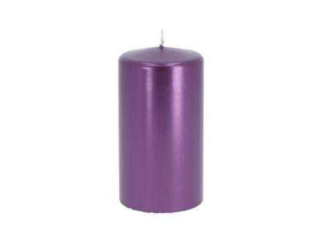 Stumpen Metallic H130 D70 violett Safe Candle ca. 63Std Brenndauer   D7 H13cm