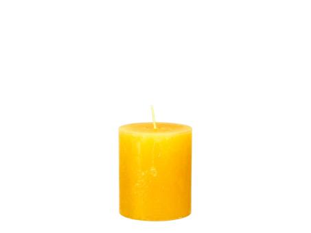 Rustic Kerze H80 D60 gelb  "Safe" ca. 25Std Brenndauer 