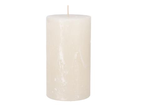 Rustic Kerze H140 D80 wollweiss "Safe" ca. 76Std Brenndauer D8 H14cm
