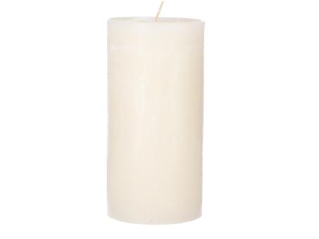 Rustic Kerze H200 D100 wollweiss ca. 140Std Brenndauer D10 H20cm