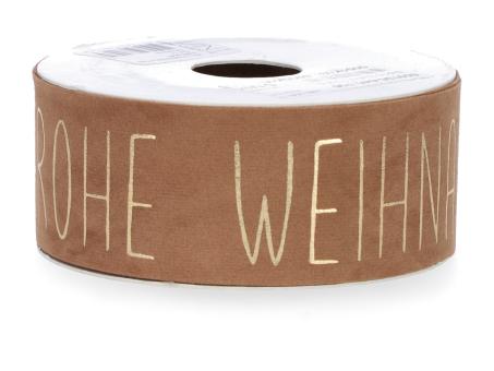 Band Samt Frohe Weihnachten 40mm 5mr  40mm 5mr