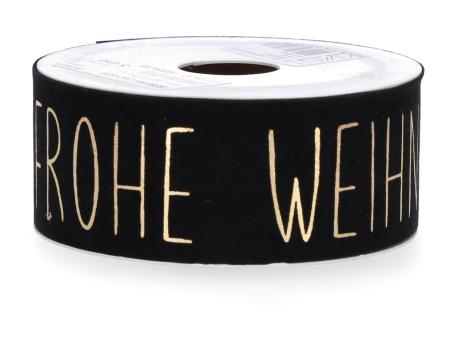 Band Samt Frohe Weihnachten 40mm 5mr 40mm 5mr