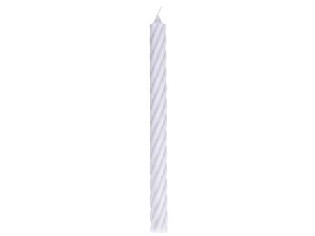 Stabkerze Twist H350 D28 silbergrau "Safe" ca. 20Std. Brenndauer D2,8 H35cm