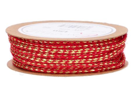 Kordel Jute Lurex gold 6mm 15mr   6mm 15mr