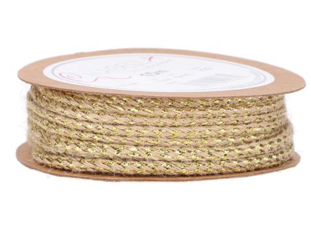 Kordel Jute LUurex gold 6mm 15mr   6mm 15mr