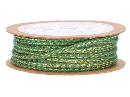 Kordel Jute Lurex gold 6mm 15mr 6mm 15mr