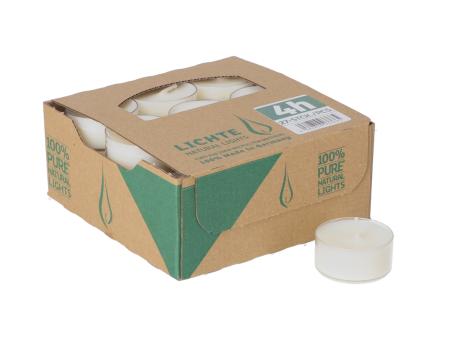 Teelichte Pure 100% Rapswachs transparente Recycling-Hülle 27St ca. 4 Std Brenndauer D38 H18mm