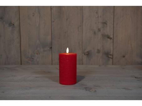 Kerze Rustik 3D Flamme rot wachs mit Timer (exkl. 3xAAA) 