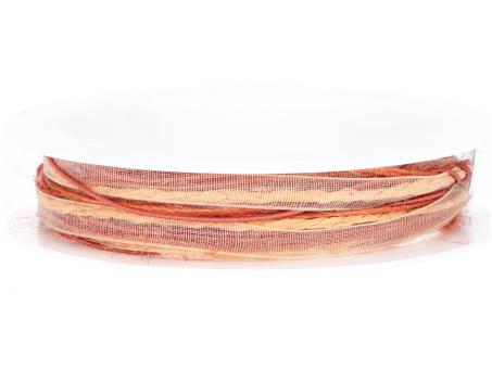Kordel Materialmix cognac/natur 5mm 15mr   5mm 15mr