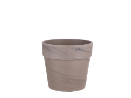 Blumentopf Calima marmoriert Basalt D19 H17,5cm m Loch D19 H17,5cm