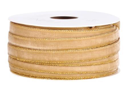 Band Samt Goldkante 9mm 20mr 