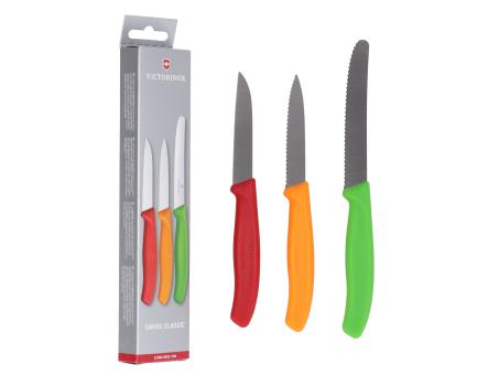 Gemüsemesser Victorinox Swiss Classic Set3 gerader & Wellenschliff Klinge 8,8,11cm