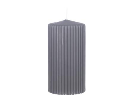 Stumpen Antika H130 D70 anthrazit Safe Candle ca. 61Std Brenndauer D7 H13cm