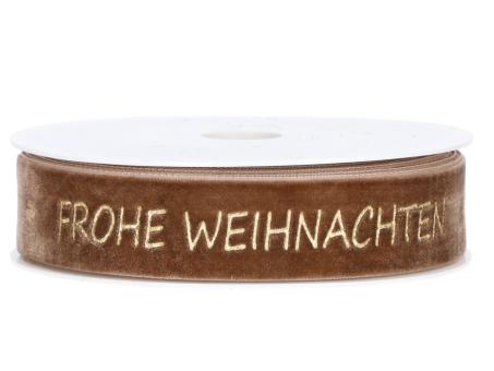 Band Samt Frohe Weihnachten 25mm 6mr 25mm 6mr