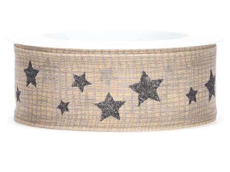 Band Baumwolloptik Lurexsterne 40mm 18mr 40mm 18mr