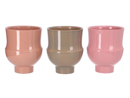 Kübel Lindo D15,5cm 3fb rosa/salbei/sand sort D15,5cm