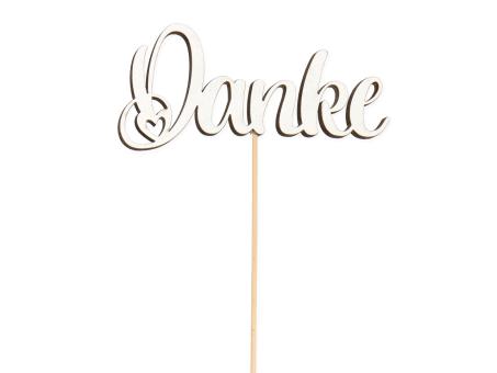Stecker Holz "Danke" B10 H4,5 Stab 20cm B10 H4,5 Stab 20cm