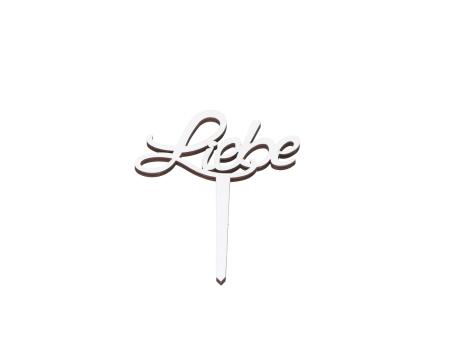 Stecker Holz "Liebe" L16cm B10 H16 T6,5cm