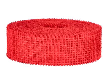 Band Jute (steif) 40mm 20mr rot 180gr/qm 40mm 20mr