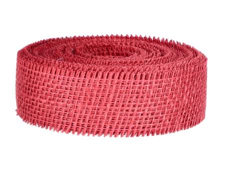Band Jute (steif) 40mm 20mr bordeaux 180gr/qm 40mm 20mr
