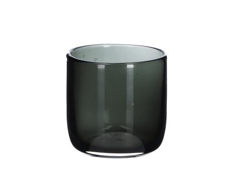 Vase Glas Zylinder D10 H10cm Hot Cut schwere Qualität D10 H10cm