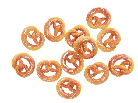 Brezel Poly z Streuen 12St. L4,5cm L4,5 B4 H1cm