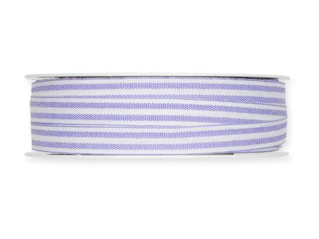 Band Streifen lavendel/weiss 10mm 35mr 