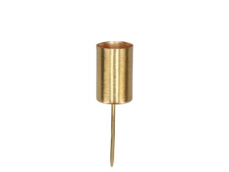 Stick Metall Kerzenhalter gebürstet für Stabkerze D28mm D2,8 H3 L10cm