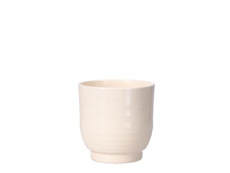 Kübel 685 Rille D11cm creme stein lasur 
