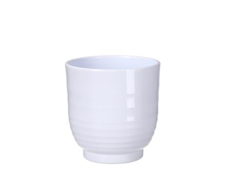 Kübel 685 Rille D13cm weiss glanz D13 H14,5cm