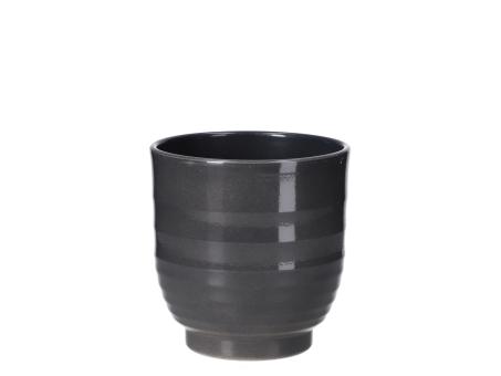Kübel 685 Rille D13cm anthrazit lasur D13 H14,5cm