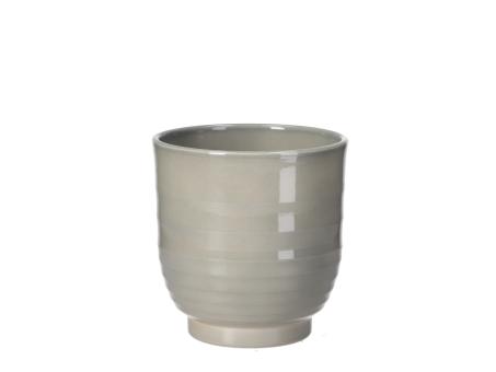 Kübel 685 Rille D13cm grau-blau lasur D13 H14,5cm