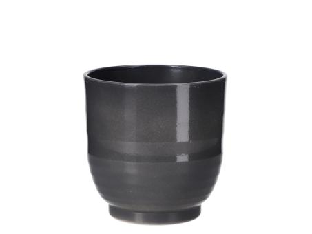 Kübel 685 Rille D15cm anthrazit lasur D15 H16cm