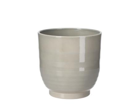Kübel 685 Rille D15cm grau-blau lasur D15 H16cm