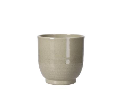 Kübel 685 Rille D15cm grün salbei stein lasur D15 H16cm