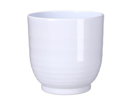 Kübel 685 Rille D19cm weiss glanz D19 H19,5cm