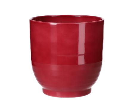 Kübel 685 Rille D19cm rot lasur D19 H19,5cm