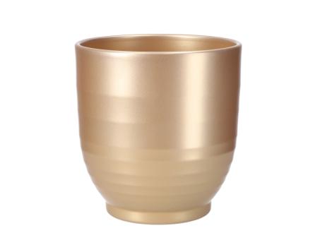 Kübel 685 Rille D24cm gold D24 H24,5cm