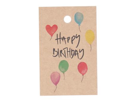Anhänger Papier "Happy Birthday" m Ballons H80 B55mm H80 B55mm