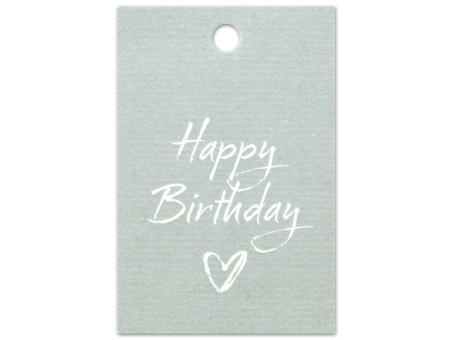 Anhänger Papier "Happy Birthday" 16St/Bt. H85 B55mm H85 B55mm