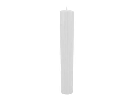 Stabkerze Rustic H250 D40mm weiss H250 D40mm