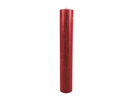 Stabkerze Rustic H250 D40mm rot rubin H250 D40mm