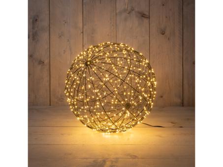 Lichtkugel LED 500 Lichter warmweiß Funkeleffekt m Timer outdoor D35cm (+5mr)