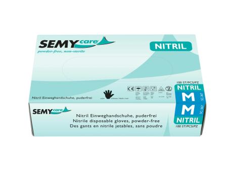 Einmalhandschuhe Nitril puderfrei 100St Größe M 7-8 Größe M 7-8