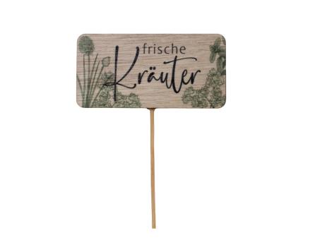Stecker Holz "frische Kräuter" H4 B8 Stab 26cm