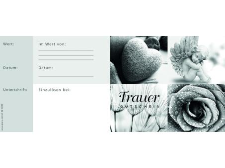 Gutscheinbox cheque DIN lang 50St m Kuvert u Kontroll-Streifen Trauer L245 B105mm
