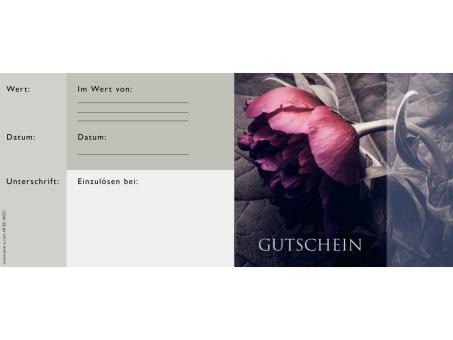 Gutscheinbox cheque DIN lang 50St m Kuvert u Kontroll-Streifen Trauer L245 B105mm
